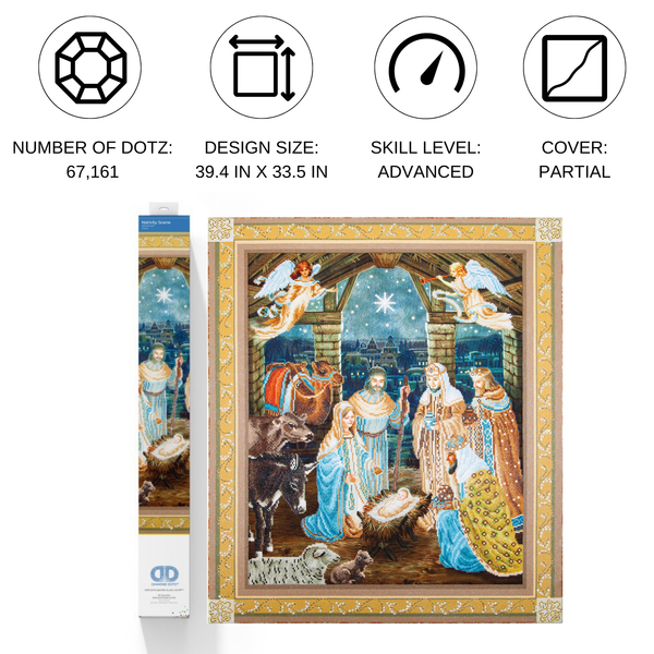 Dotz Diamond Dotz Nativity Scene - 33.5" X 39.4"