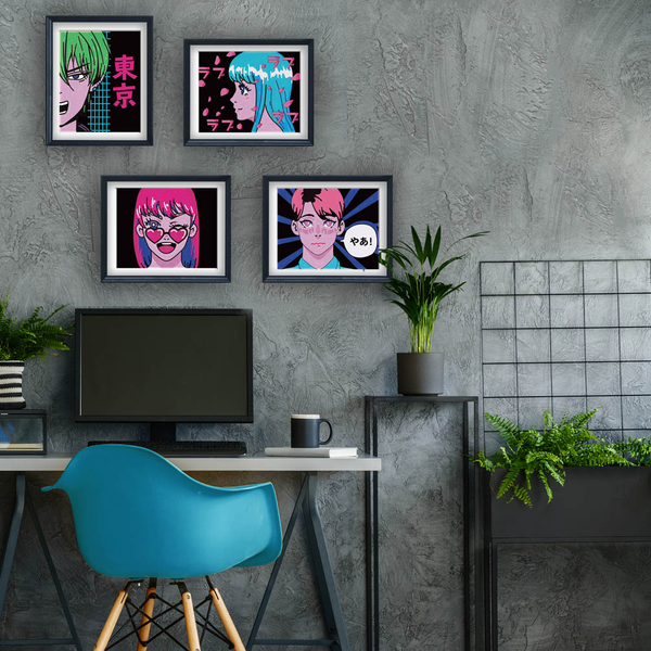 Dotz Diamond Dotz Neon Flock Anime - 8.0" X 10.0"