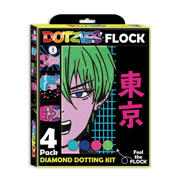 dotz Diamond Dotz Neon Flock Anime - 8.0" x 10.0"