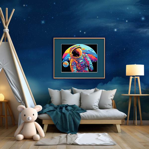 Dotz Diamond Dotz Neon Flock Astronaut - 18.0" X 14.0"