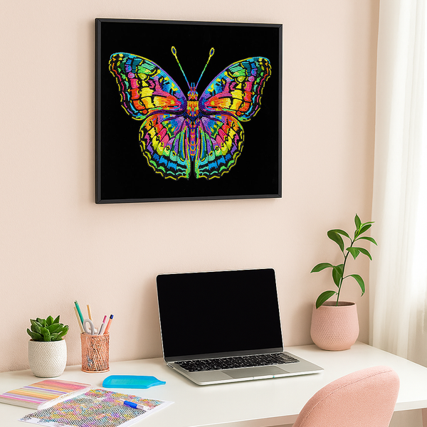 Dotz Diamond Dotz Neon Flock Butterfly - 18.0" X 14.0"