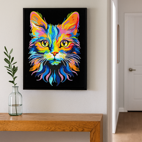 Dotz Diamond Dotz Neon Flock Cat - 14.0" X 18.0"
