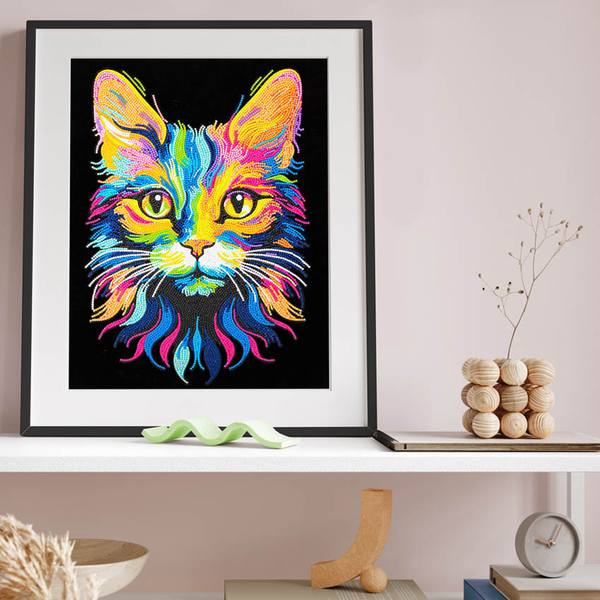 Dotz Diamond Dotz Neon Flock Cat - 14.0" X 18.0"