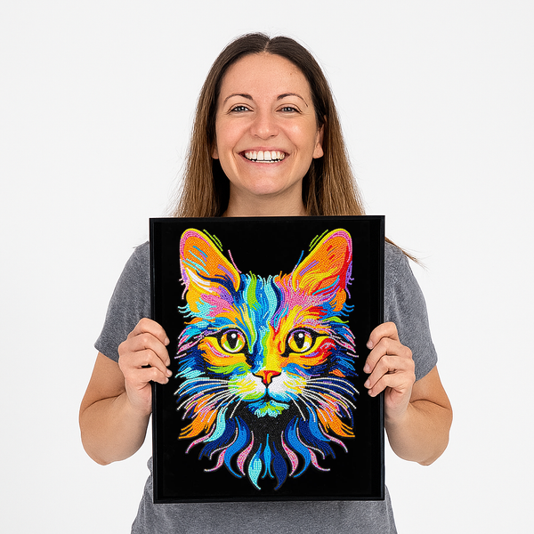 Dotz Diamond Dotz Neon Flock Cat - 14.0" X 18.0"