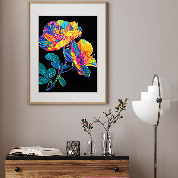 Dotz Diamond Dotz Neon Flock Floral - 14.0" X 18.0"