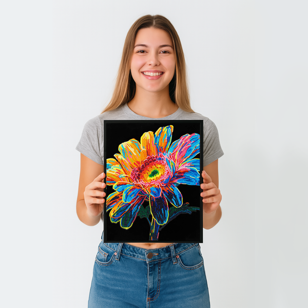 Dotz Diamond Dotz Neon Flock Gerbera - 14.0" X 18.0"