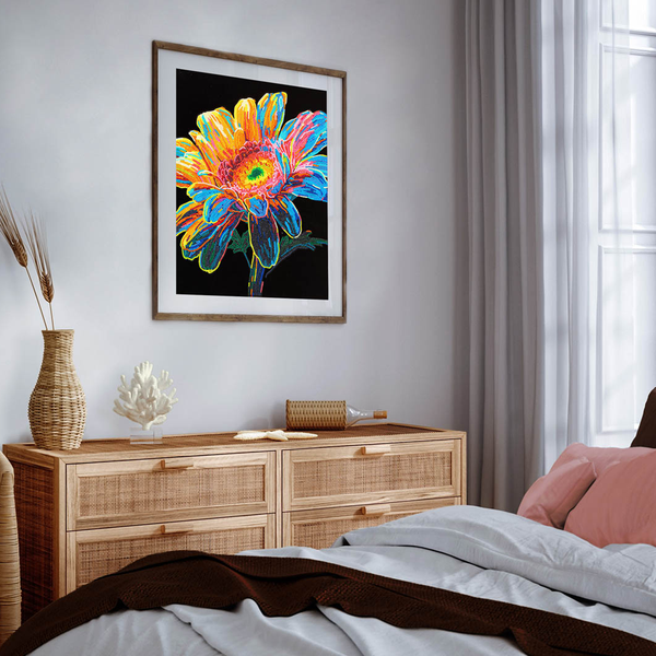 Dotz Diamond Dotz Neon Flock Gerbera - 14.0" X 18.0"