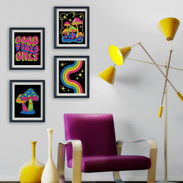 Dotz Diamond Dotz Neon Flock Good Vibes - 10.0" X 8.0"