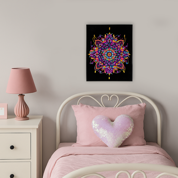 Dotz Diamond Dotz Neon Flock Mandala - 14.0" X 18.0"