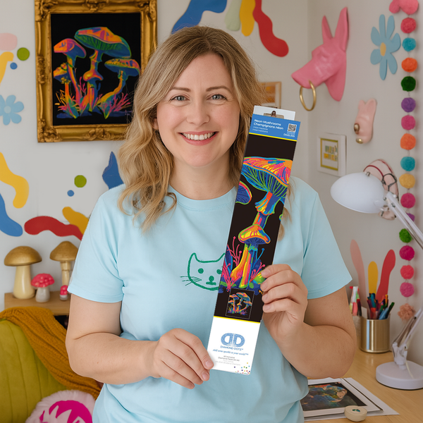 Dotz Diamond Dotz Neon Flock Mushrooms - 14.0" X 18.0"