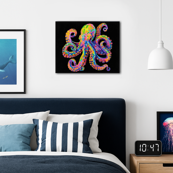 Dotz Diamond Dotz Neon Flock Octopus - 18.0" X 14.0"