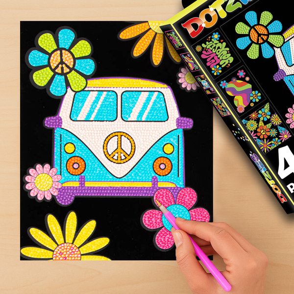 Dotz Diamond Dotz Neon Flock Peace & Love - 10.0" X 8.0"