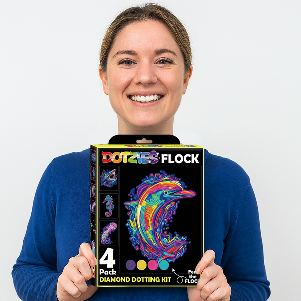 Dotz Diamond Dotz Neon Flock Sea Life - 10.0" X 8.0"