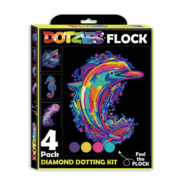dotz Diamond Dotz Neon Flock Sea Life - 10.0" x 8.0"
