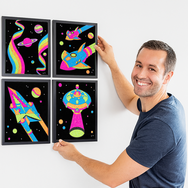 Dotz Diamond Dotz Neon Flock Space - 10.0" X 8.0"