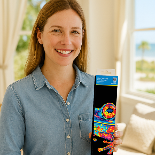 Dotz Diamond Dotz Neon Flock Tree Frog - 18.0" X 14.0"