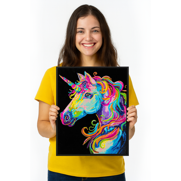 Dotz Diamond Dotz Neon Flock Unicorn - 14.0" X 18.0"