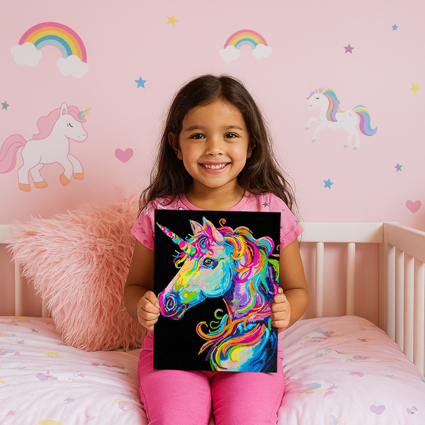 Dotz Diamond Dotz Neon Flock Unicorn - 14.0" X 18.0"