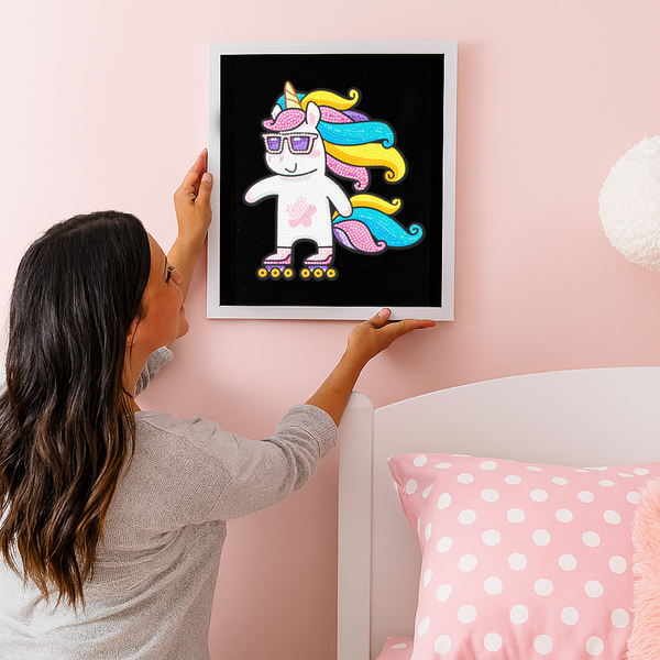 Dotz Diamond Dotz Neon Flock Unicorns - 10.0" X 8.0"