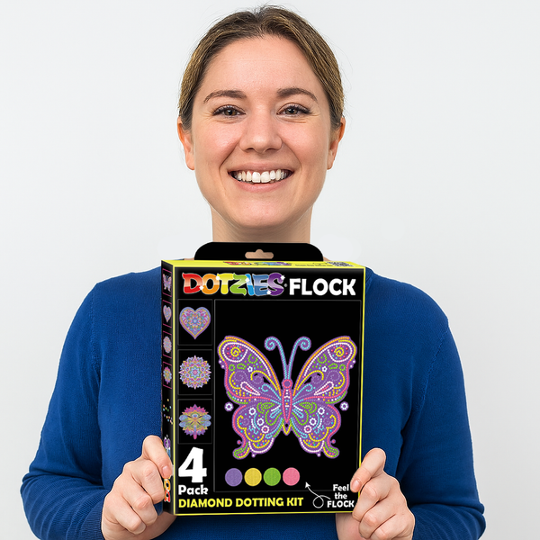 Dotz Diamond Dotz Neon Flock Unicorns - 10.0" X 8.0"