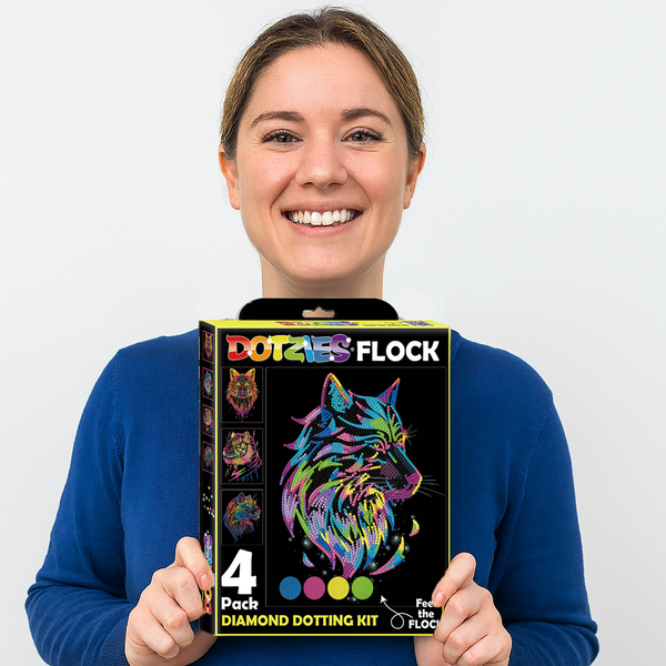 Dotz Diamond Dotz Neon Flock Wild - 10.0" X 8.0"