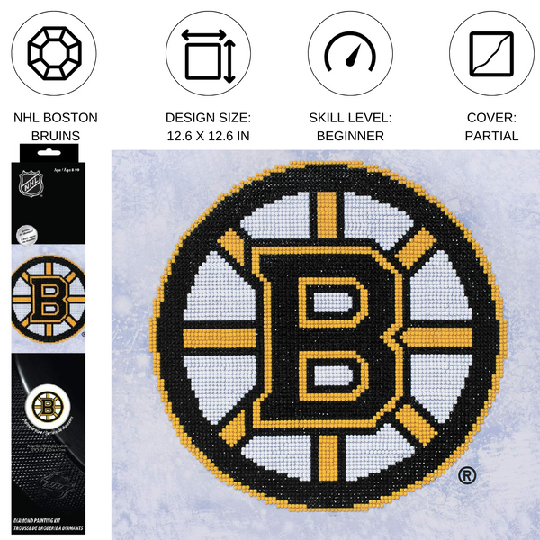 Dotz Diamond Dotz NHL Boston Bruins - 12.6" X 12.6"