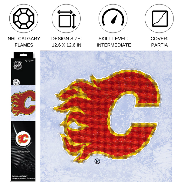 Dotz Diamond Dotz NHL Calgary Flames - 12.6" X 12.6"