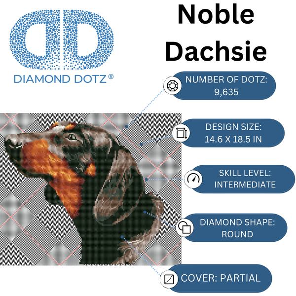 Dotz Diamond Dotz Noble Dachsie - 18.5" X 14.6"