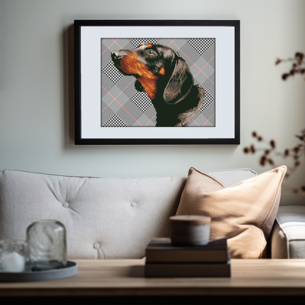 Dotz Diamond Dotz Noble Dachsie - 18.5" X 14.6"