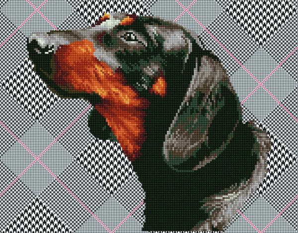 dotz Diamond Dotz Noble Dachsie - 18.5" x 14.6"