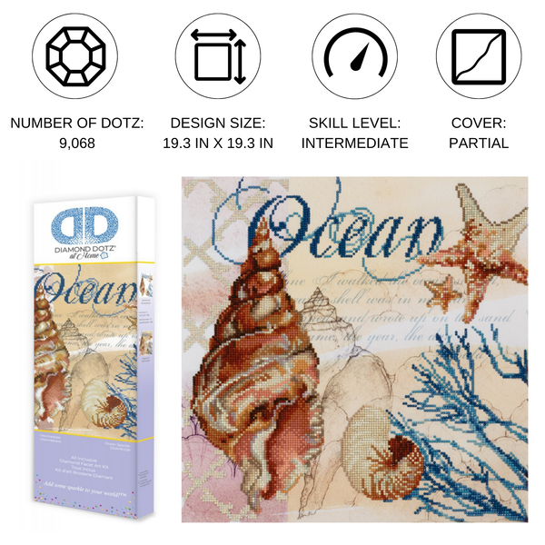 Dotz Diamond Dotz Ocean Sparkle - 16.1" X 16.1"