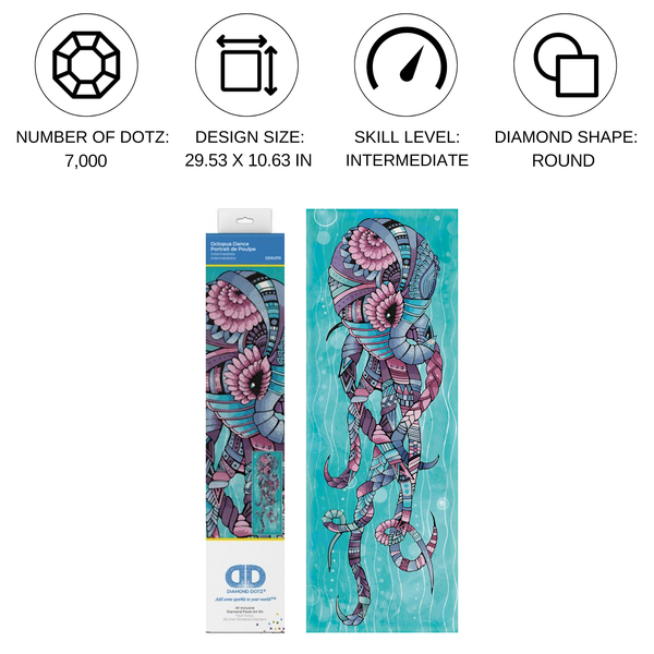 Dotz Diamond Dotz Octopus Dance - 10.6" X 29.5"