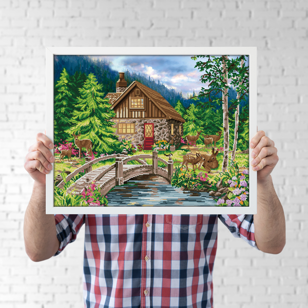 Dotz Diamond Dotz Old Stone Cottage - 32.3" X 24.4"