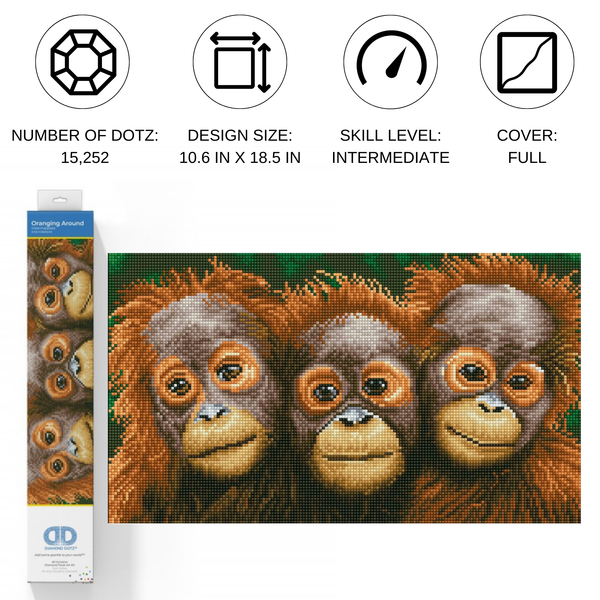 Dotz Diamond Dotz Oranging Around - 18.5" X 10.6"