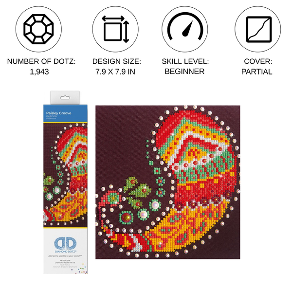 Dotz Diamond Dotz Paisley Groove - 7.9" X 7.9"