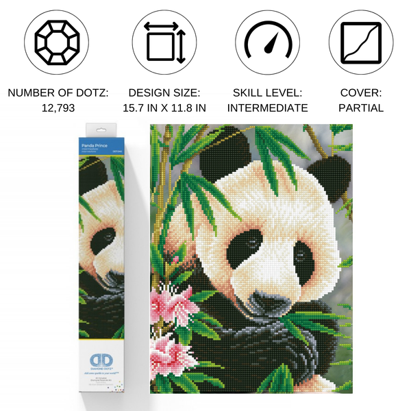 Dotz Diamond Dotz Panda Prince - 11.8" X 15.8"