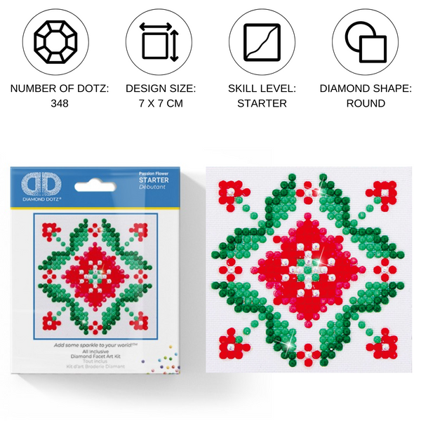 Dotz Diamond Dotz Passion Flower - 3.0" X 3.0"