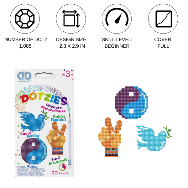 Dotz Diamond Dotz Peace - DOTZIES Stickers Kit