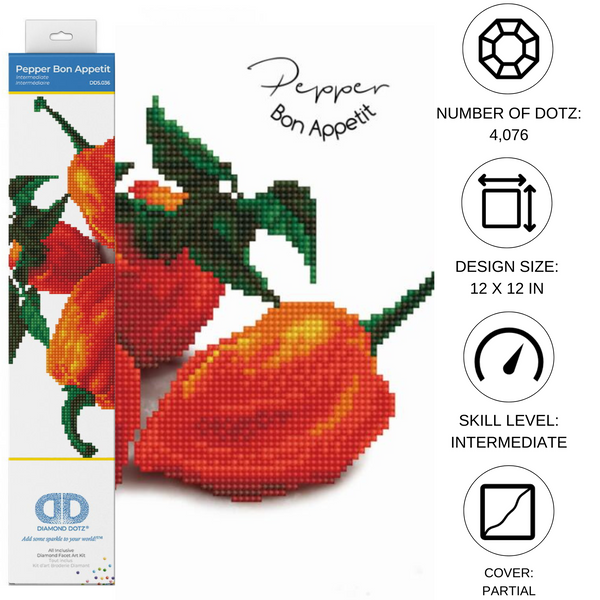 Dotz Diamond Dotz Pepper Bon Appetit - 14.0" X 11.0"