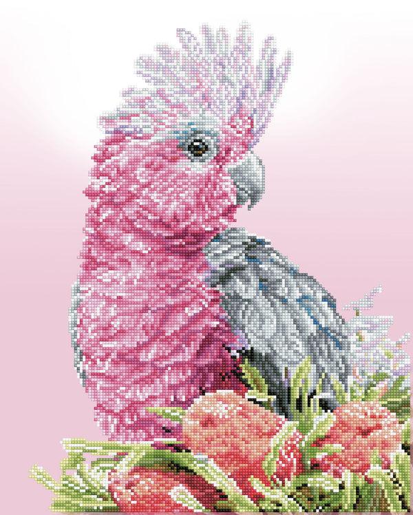 dotz Diamond Dotz Pink Galah & Banksias - 16.1" x 20.1"