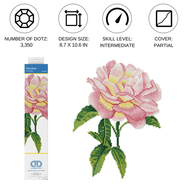 Dotz Diamond Dotz Pink Rose - 10.6" X 13.8"