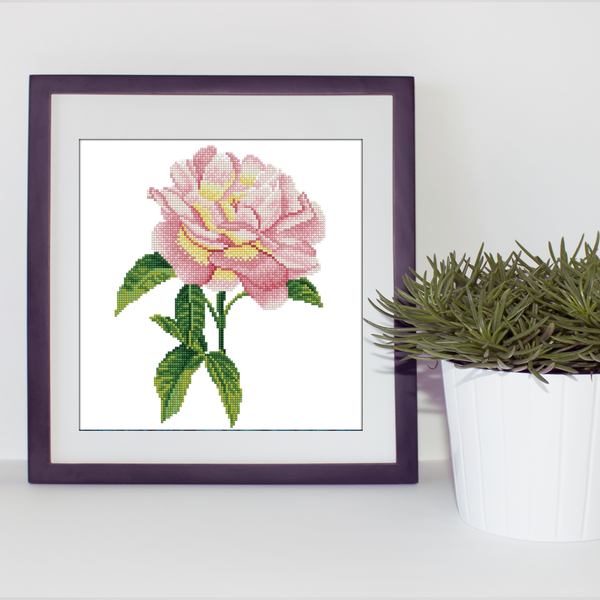 Dotz Diamond Dotz Pink Rose With Frame - 10.9" X 14.1"