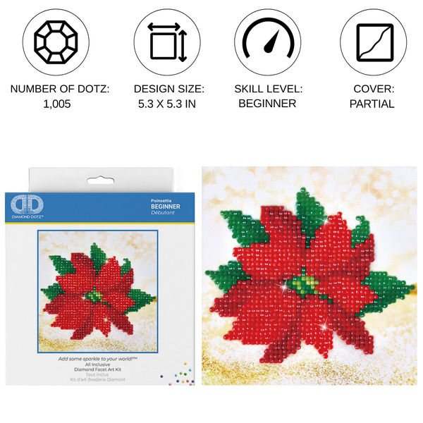Dotz Diamond Dotz Pointsettia - 5.3" X 5.3"