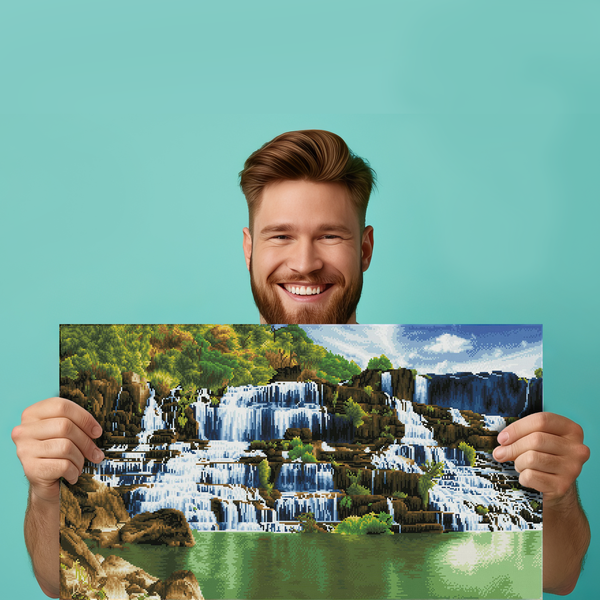 Dotz Diamond Dotz Pongour Waterfall - 22.4" X 39.8"