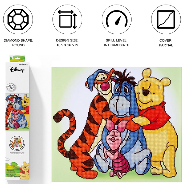Dotz Diamond Dotz Pooh & Friends - 18.5" X 16.5"