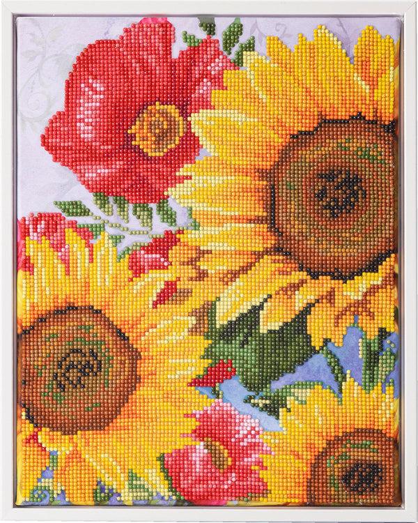 Dotz Diamond Dotz Poppies & Sunflowers - 10.6" X 13.8"