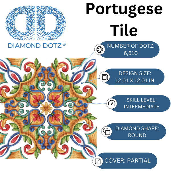 Dotz Diamond Dotz Portugese Tile - 12.0" X 12.0"