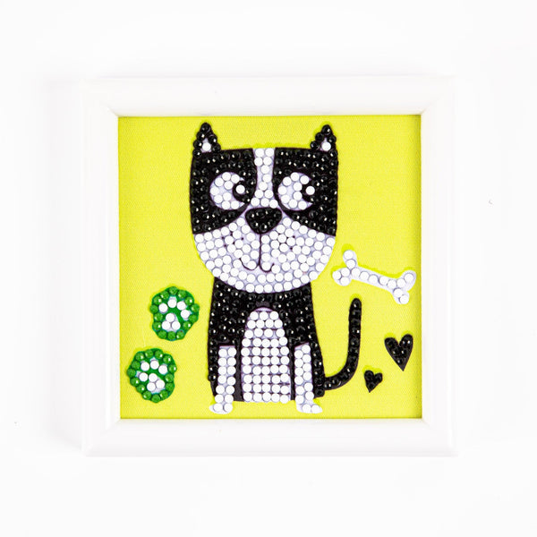 Dotz Diamond Dotz Puppy Munch Framed Kit - 4.0" X 4.0"