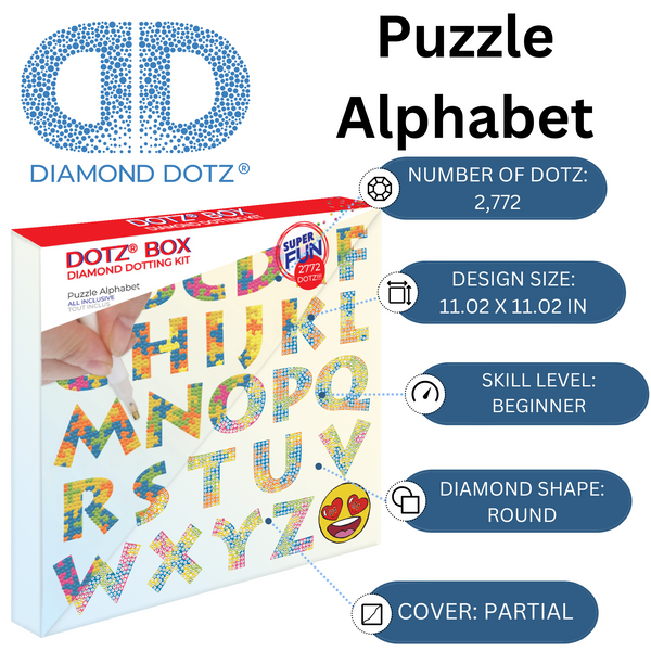 Dotz Diamond Dotz Puzzle Alphabet - 11.0" X 11.0"