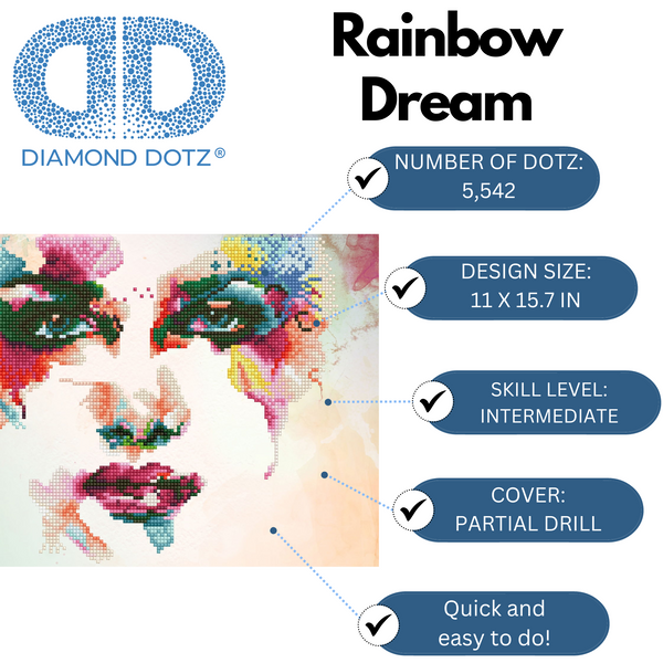 Dotz Diamond Dotz Rainbow Dream - 15.8" X 11.0"